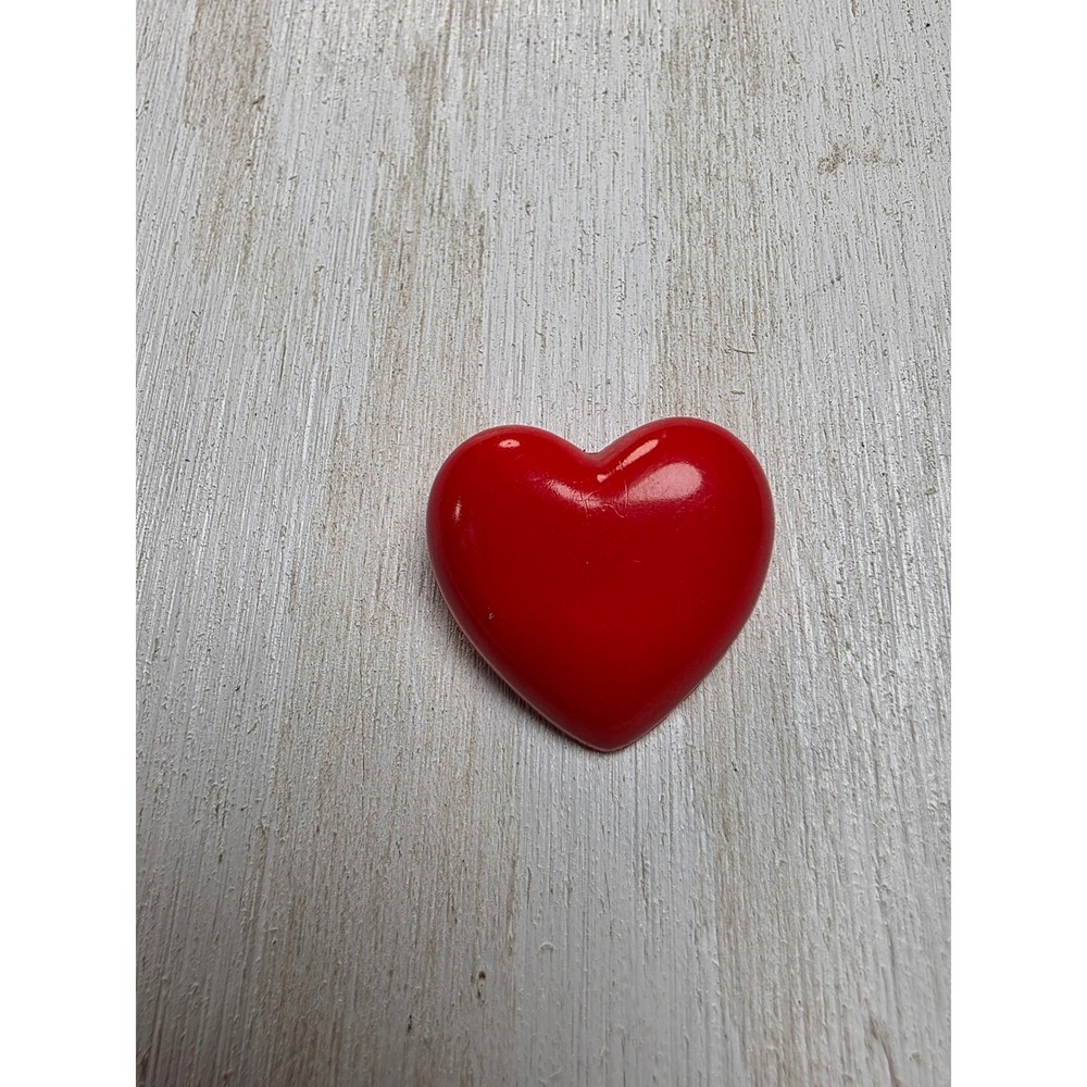 Vintage Hallmark Red Heart Pin Brooch Valentine Kitsch Cottagecore Minimalist